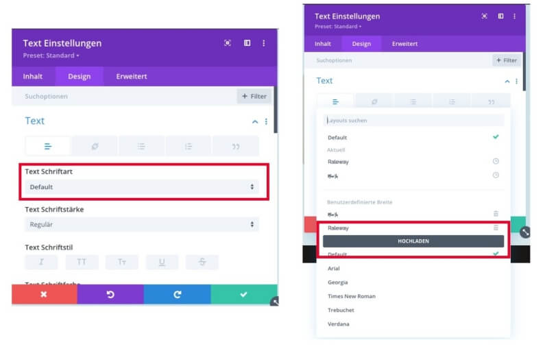 Schriftarten lokal einbinden in Divi