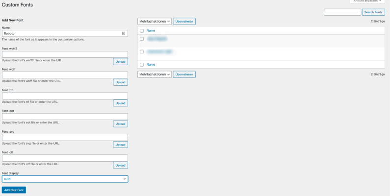 Schriftarten lokal einbinden mit Thrive Architect