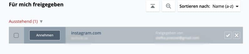 Lastpass Passwort vom Kunden akzeptieren