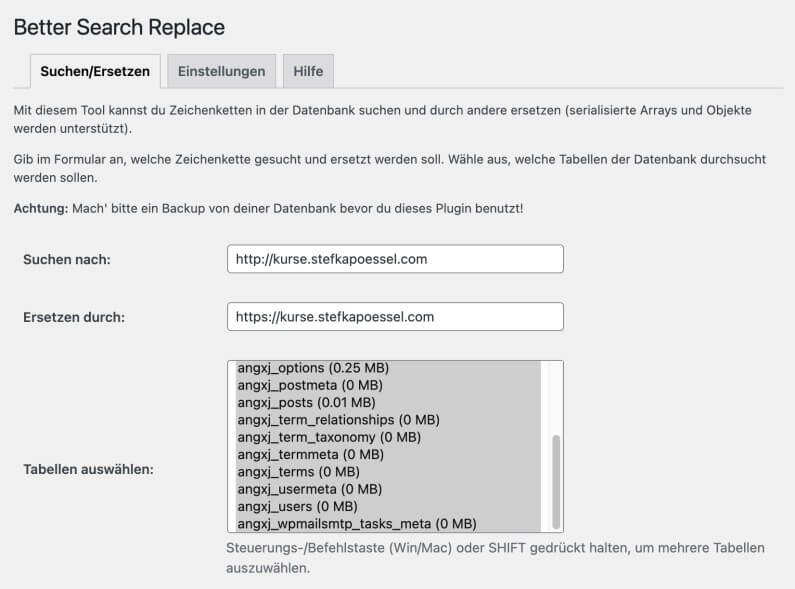 SSL Zertifikat einrichten mit Better Search Replace Einrichtung eines SSL-Zertifikats und dessen Fehlerbehebung