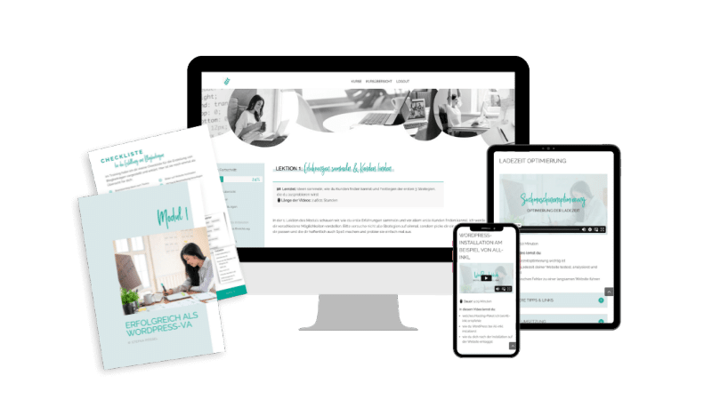 Erfolgreich als WordPress VA Mockup