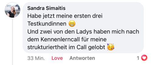 Sandra Feedback Erstgespraech