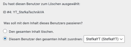 WordPress Inhalt anderem User zuordnen